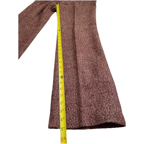 Express Burgundy Tweed Wool Blend Office Work Pants Straight Leg Size 5/6 - Picture 7 of 8